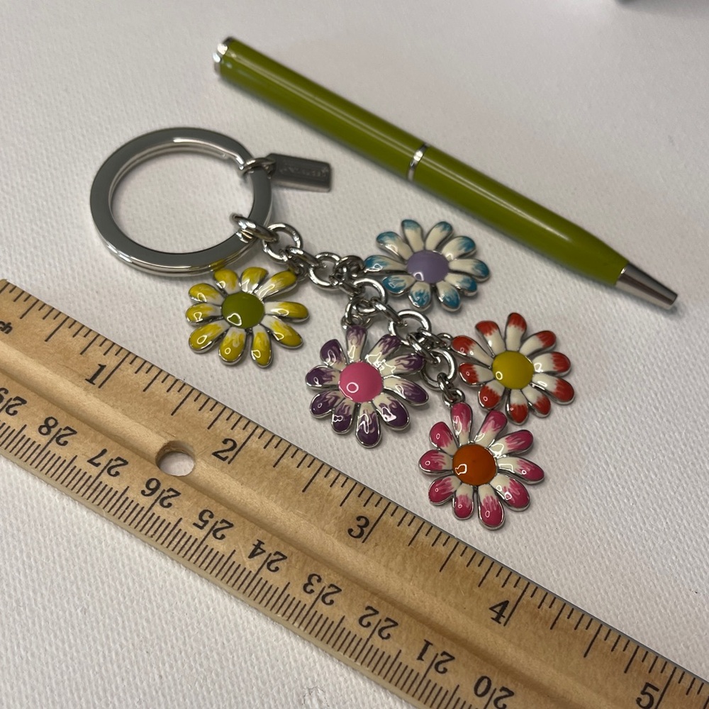 Colorful Coach Flower Keychain and Green Coach Pen Set - Picture 3 of 4